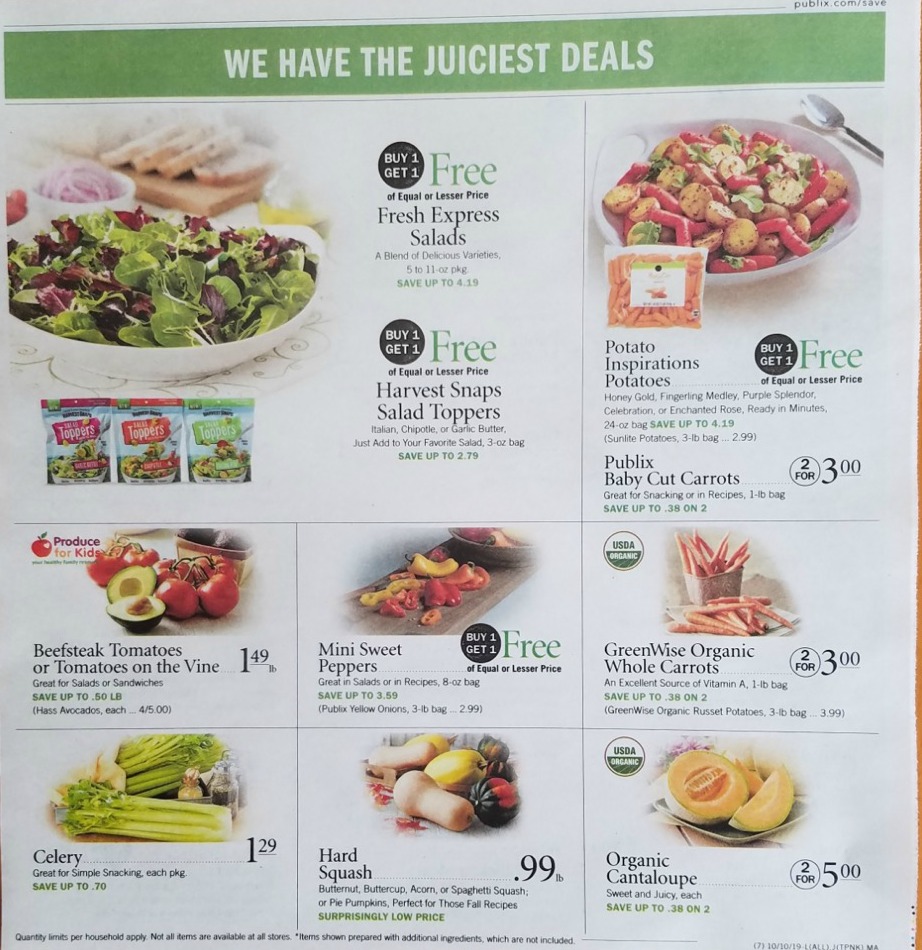 Publix Couponing, Hottest Publix Deals Publix Weekly Ad Sneak Peek 10/9 – 10/15 or 10/10 – 10/16 ...