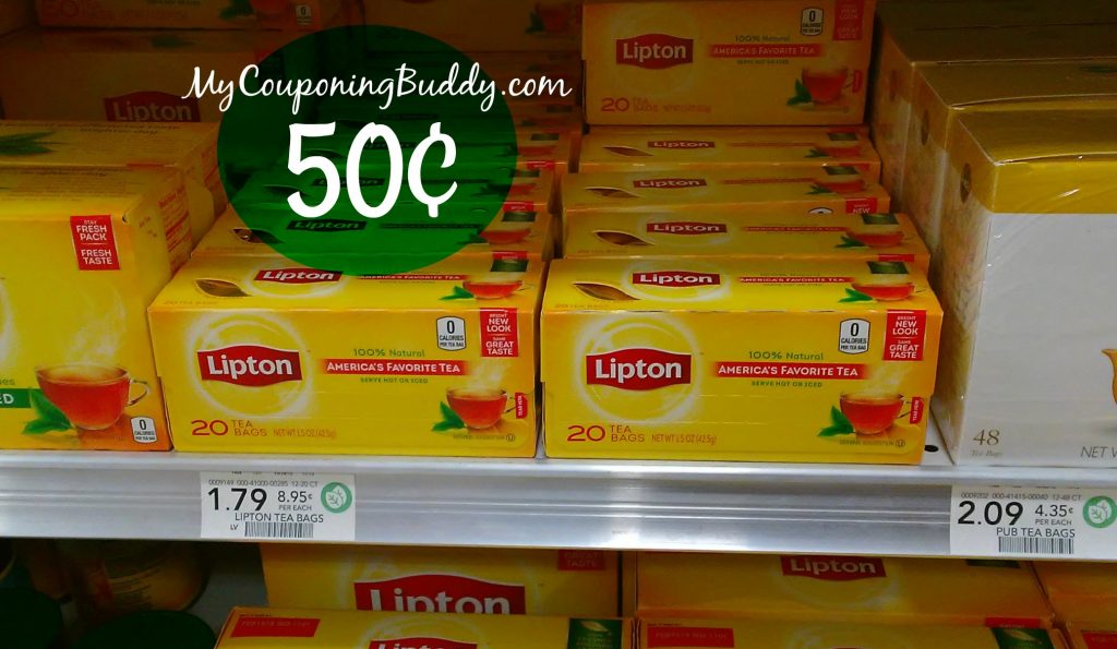 20ct Lipton Tea Bags 50¢ at Publix My Publix Coupon Buddy