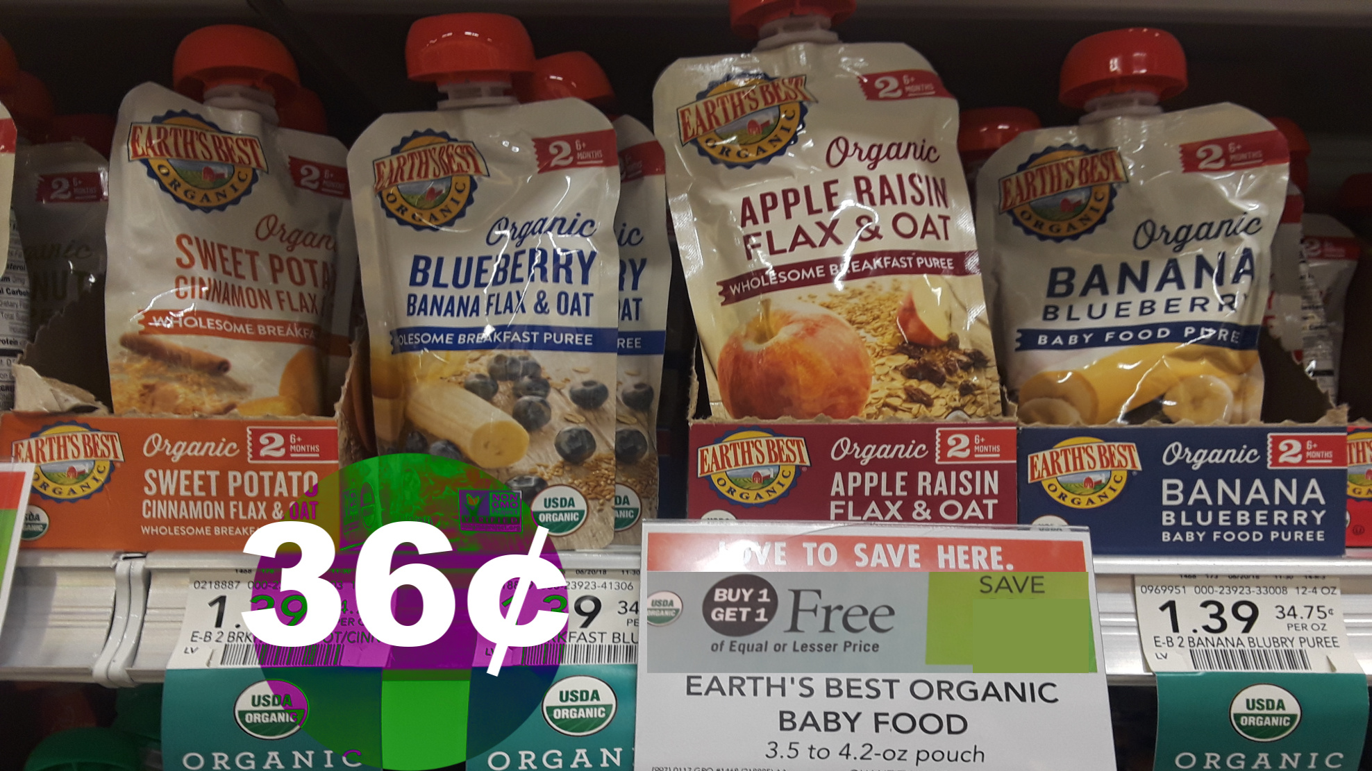 Earth's Best Baby Food Pouch 36¢ at Publix My Publix Coupon Buddy