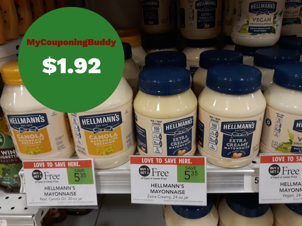 Hellman's Mayonnaise $1.92 at Publix - My Publix Coupon Buddy